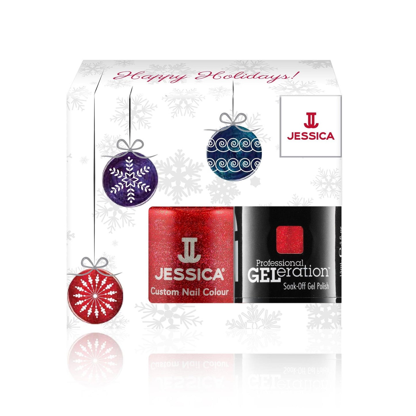 Winter Set Jessica: Professional GELeration, Semi-Permanent Nail Polish, Hearts on Fire, 15 ml + Custom