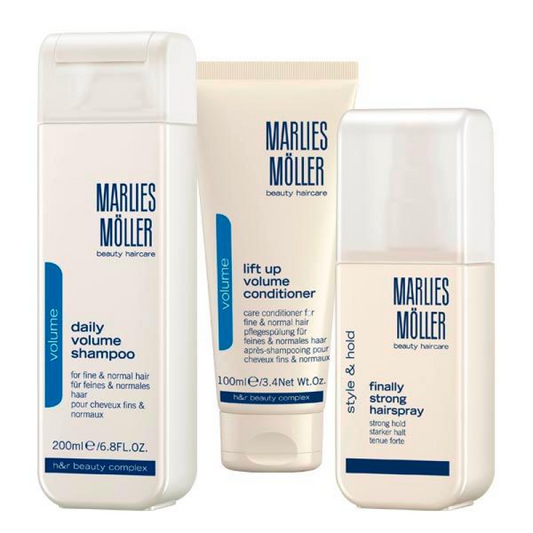 Xmas Set Set Marlies Moller: Lift-Up, Hair Conditioner, For Volume, 100 ml + Finally Strong, Hair Spray, For