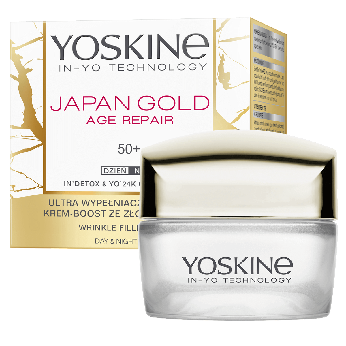 Yoskine, Japan Gold 50+, Repairing, Day & Night, Cream, Face, 50 ml
